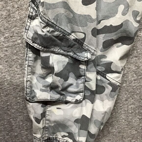 VTG Nike Sportswear Womens Med Capri Camo Cargo Pants Camouflage Cotton Y2K - Picture 8 of 14